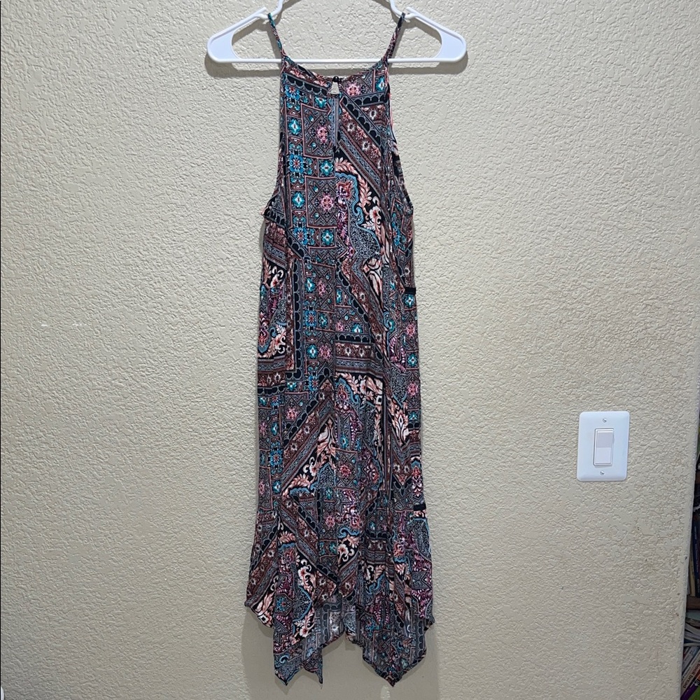 Xhilaration Asymmetrical Dress in Teal and Pink Paisley - Picture 7 of 7